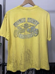 Vintage Thrashed Y2K Orange County Choppers NYC Biker gelb T-Shirt Herren XL West - Bild 1 von 11