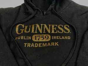 Guinness Beer Official Black Sweatshirt Hoodie Men’s Size M Vintage 90s - Picture 1 of 7
