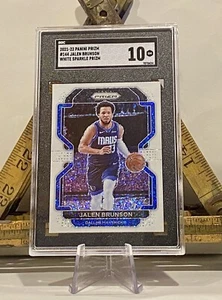 Jalen Brunson 1 of 20 White Sparkle Panini Prizm📈#144 Knicks SGC 10 💎 2020-21 - Picture 1 of 2