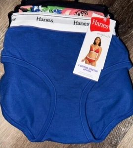 Hanes Originals ~ 3-Pair Womens Hipster Underwear Panties Cotton Blend ~ M/6 - Picture 1 of 3