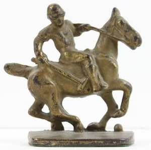 Polo Player Bronze Buchstützen - Bild 1 von 3