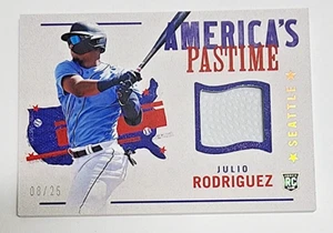 JULIO RODRIGUEZ 2022 Panini Americas Pastime Rookie RC Jersey Patch SP #d/25 - Picture 1 of 2
