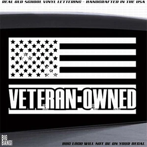 Veteran Owned Business Sticker Decal Vinyl support military troops vet veterans  - Picture 1 of 4