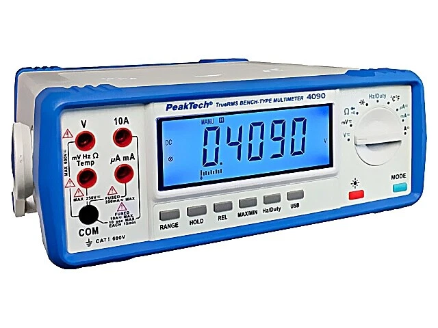 P 4090 Tischmultimeter LCD 45 Ziffern (22000)beleuchtet True RMS PEAKTECH - Bild 1 von 1