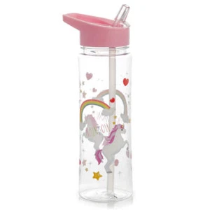 Reusable Shatterproof Water Bottle 550ml - Enchanted Rainbows Unicorn - Picture 1 of 1