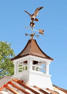 Accentua Charleston Cupola with Eagle Weathervane, 24 in. Square, 63 in. High - Picture 1 of 5