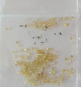 Diamant 1,02 X 1,02 X 0,64 mm Gelb mit Schliff - Bild 1 von 3