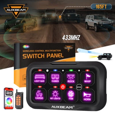 AUXBEAM AC-800 RGB painel interruptor controle remoto aplicativo alternar modo pulsado momentâneo - Imagem 1 de 4