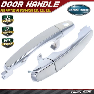 Manija de puerta exterior cromada delantera 2 piezas con cerradura para Pontiac G8 2008 2009 Foto 1 de 4