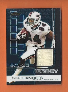 2002 TOPPS MEJOR CAMISETA CHRIS CHAMBERS USADA EN EL JUEGO #D 397/499 DELFINES DE MIAMI - Imagen 1 de 2
