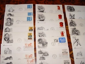 RARE VINTAGE 1979 LOT OF 51 US STAMPS, FIRST DAY ISSUE COVERS DESIGNED ENVELOPS - Picture 1 of 8