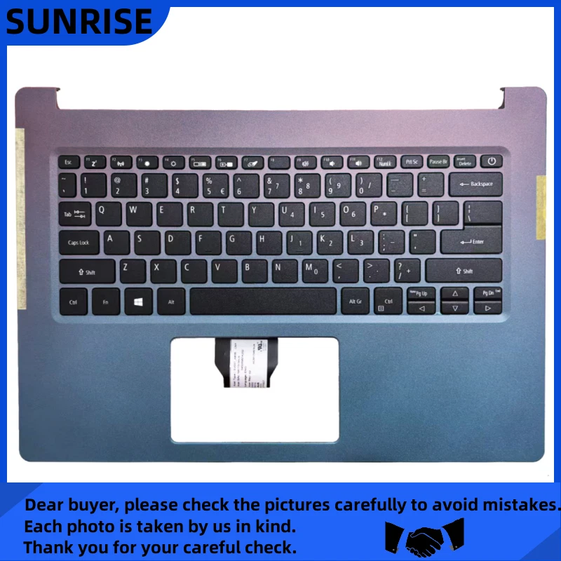 Nuevo Para Acer Swift A514-52 A514-53 S40-51 Reposamanos Cubierta Teclado 6B.HE1N8.032 Foto 1 de 4