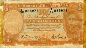 Australien: 10 Shiliings 1942 - Bild 1 von 2