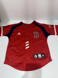 MLB Boston Red Sox Adidas Button Up Jersey boy size 2T - Picture 1 of 11