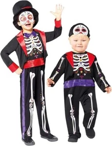 Halloween Day Of The Dead Skeleton Boys Costume - Picture 1 of 2