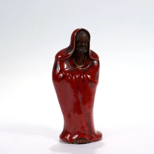 Antique Japanese Kutani Pottery Bodhidharma or Daruma Figurine - Picture 1 of 7