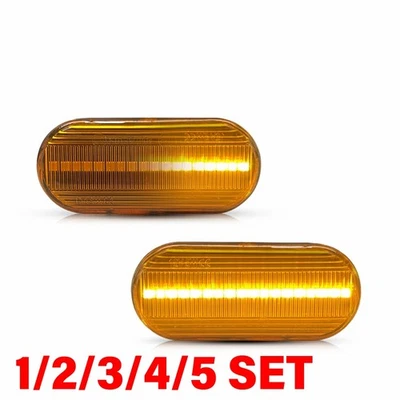 Sequential Amber LED Side Marker Lights For 99-04 VW MK4 Golf Jetta Bora 1-5SET - Image 1 of 4