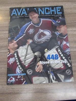 Programa Avalanche vs. Panthers 2000-01 20/10/00 Patrick Roy Foto 1 de 2