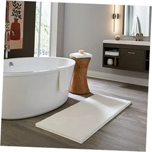 Faux Fur Bath Mat - 24x60-Inch Machine Washable Nonslip Large Rug Beige LARGE - Picture 1 of 7