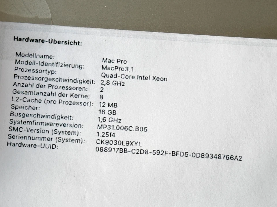 Apple Mac Pro 3.1 2xQuad-Core Xeon 2.8 GHz - Bild 1 von 4