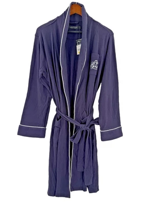 Новый с ярлыками черный ярлык Ralph Lauren темно-синий шаль воротник халат мягкий средний - Изображение 1 из 4