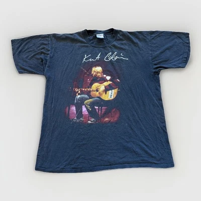 Camisa Nirvana De Colección Para Hombres XL Kurt Cobain MTV Desenchufada Negra Envejecida Grunge Foto 1 de 4