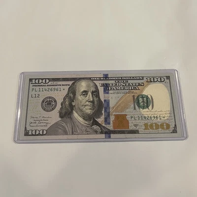 *Circulated Series 2017 A $100 Dollar Federal Reserve STAR* Note PL11426961* - Image 1 of 4