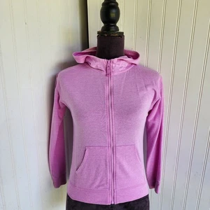 JUMPING BEANS Active Lighweight Full ZIP HOODIE GIRLS Sweatshirt PURPLE Sz 10 - Picture 1 of 8