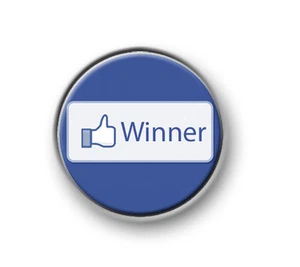 WINNER / 1” / 25mm Pin Button / Anstecker / Geek / Chic / Nerd / Dork / Meh / Loser - Bild 1 von 2