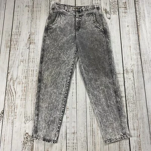 VINTAGE 90S SLICK JEANS RETRO HIGH WAIST ACID WASHED DENIM PANTS 32X34 GREY - Picture 1 of 8