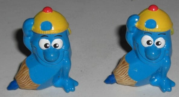 2 Ü-Ei Figur  Neues von der verrückten Schreibtischbande Stummel Stift blau - Bild 1 von 1