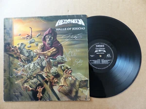 HELLOWEEN signed Autogramm signiert auf "WALLS OF JERICHO" Vinyl Schallplatte LP - Bild 1 von 6