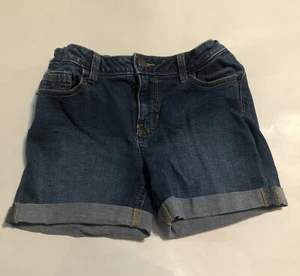 Girls Sz 14 Amazon Essentials Midi Shorts Jeans Shorts Adjustable Waist #52 - Picture 1 of 4