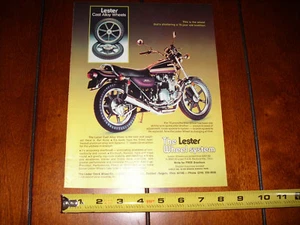 1975 KAWASAKI Z1 900 LESTER WHEELS  ORIGINAL AD - Picture 1 of 2