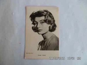 CARTE POSTALE ORIGINALE ANOUK AIMEE avec titre PROMOTIONNELLE CARBONE KORES H60 - Picture 1 of 1