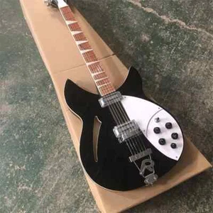 Fabbrica personalizzata 12 corde chitarra elettrica nera, professionale Standard - Imagen 1 de 4