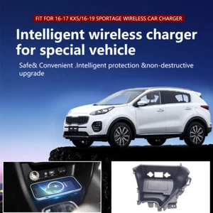 Auto Center Console Phone Wireless Fast Charging Pad for Kia Sportage 2016-19 - Picture 1 of 19