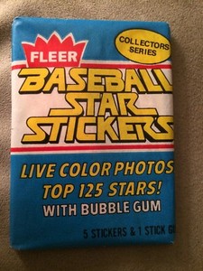 1981 Fleer Baseball Star Stickers Card Pack Don Baylor Angels Showing On Back