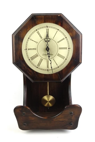 Rare Vintage Ethan Allen Solid Wood Wall Pocket Clock Parts or Repair Cover