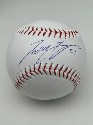 Pelota de béisbol firmada por Todd Frazier automática de los New York Yankees Mets Foto 1 de 3