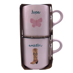 NEW Set of 2 20 oz Dolly Parton "Hope & Ambition" Ceramic Mugs - Picture 1 of 9