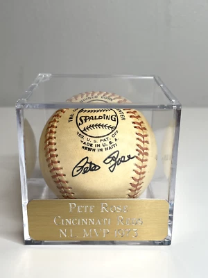 Vintage 1970's Pete Rose Signed Auto Spalding Charles S. Feeney 73' N.L. MVP JSA - Image 1 of 4