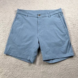 Lululemon Commission Shorts Men 32 Blue Classic Fit Stretch Sweat Wicking - Picture 1 of 11