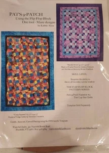 "Pat's 9-Patch Quilt Pattern & "Flip Flop Bock" Template 2007 by Waterfall Quilt - Bild 1 von 2