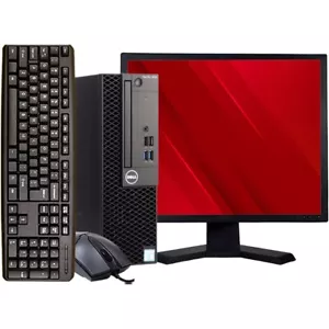 Dell Desktop Computer PC SFF 8GB RAM 500GB HD 19in LCD Windows 10 Wi-Fi - Picture 1 of 6