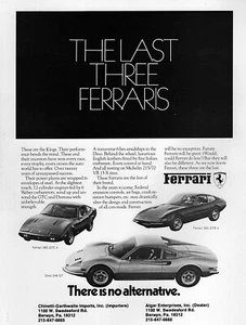 1973 Ferrari Dino 246 GT 365 GTC Daytona 365 GT/4 Original Ad - Picture 1 of 1