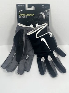 Guantes de fútbol americano Nike Quarterback negros blancos CT2964-017 para hombre talla 4XL nuevos - Imagen 1 de 4