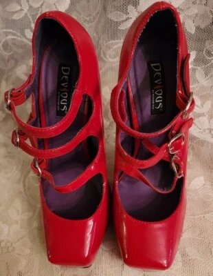 Sapatos de salto alto plataforma escondida tripla biqueira quadrada bomba bondage 03 - Imagem 1 de 4