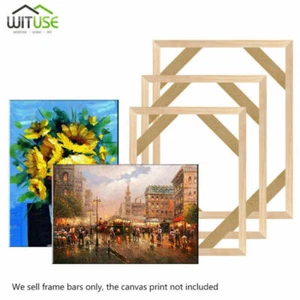 DIY Wooden Photo Frames Kit For Canvas Painting Art Stretcher Strip Gallery Wrap - Picture 1 of 36