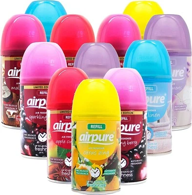 AIRPURE AUTOMATIC SPRAY REFILLS 250ML AIR FRESHNER AIRPURE CHOSE YOUR OWN - Image 1 of 2